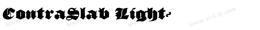ContraSlab Light字体转换